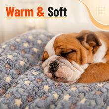Self-Heating Warm Plush Pet Bed Mat, Soft Thick Fleece Blanket For Cats And Dogs, Machine Washable Durable Polyester Material, Exquisite Pattern Suitable For Small And Large Cats And Dogs - Multicolor - View 6