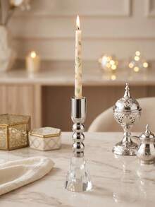 Light Luxury Premium Chic Candle Holder – Simple Textured Candle Stand, Fits Various Pillar Candle Sizes, Perfect For Home Decor, Room Decor, Party & Holiday Decor, Office Styling, Living Room Accessory, Also Ideal As Wedding & New Year Gift - Affordable Luxury - View 5