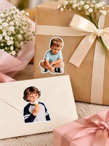 Custom Photo Face Stickers, Personalized Die Cut Portrait Stickers, Custom Image Stickers For Couples And Pets, Photo Stickers For Journals, Cups, Notebooks, Laptops And Luggage, Personalized DIY Decoration, Creative Gifts - Multicolor 2 - View 4