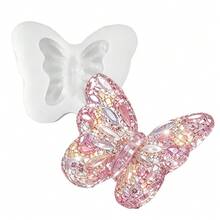 1pc 3D Diamond Butterfly Silicone Mold - Jewelry Resin Casting Mold For Making Crystal Epoxy Resin Butterfly Decorations, Pendants, Keychains, Necklaces And Plaster Statues, Gift Making, Handmade Resin Silicone Mold - Multi-color - View 10