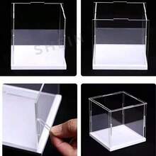 White Detachable Transparent Display Box, Display Cabinet, Storage Box, High Transparency, Suitable For Car Models, Dolls, Handicrafts, Collectibles, Decor Storage, Multiple Sizes Available - White Background - View 6