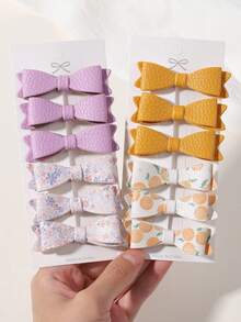 6pcs Girls Fresh Floral Butterfly Hair Accessories Set, Little Girl Loose Hair Fixing, Outing Photo Shoot, Bangs Decoration Side Clips - Mixed color - View 4