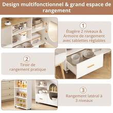 Storage Islands & Carts - Natural and White - View 7