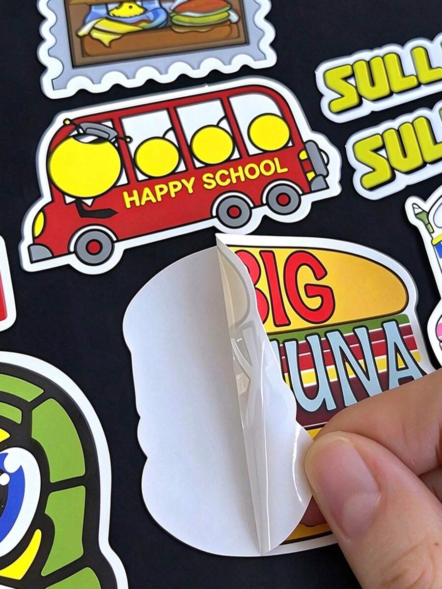 Custom Vinyl Die-Cut Stickers, Custom Any Shape Stickers, Waterproof Bulk Company Stickers, Personalized Photo Logo Label Design Self-Adhesive Durable Stickers, Suitable For Christmas, Birthday Party Invitations, Business Labels, Home And Office Decor - Multicolor - View 1