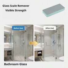 1pc Glass Limescale Magic Scrub Cleaning Brush, Multi-Functional Fish Tank, Bathroom Glass, Mirror And Shower Tile Cleaning Tool, Can Remove Water Stains, Calcium Deposits And Water Spots, Suitable For Window And Sink Cleaning. Water Stain Water Mark Removal Tool, Multi-Functional Window Glass Cleaning Tool - Multicolor - View 3