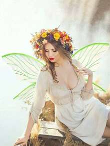 Fairy Butterfly Wings, Sweet Forest Elf Costume Accessories, Stage Role Play Props, Suitable For Daily Parties And Gatherings, Perfect Holiday Gift For Family Or Friends - Multicolor - View 6