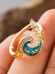 1 chiếc nhẫn nữ thời trang đính đá Cubic Zirconia, trang sức cho đám cưới, đính hôn, tiệc tùng, quà tặng Valentine - 1 # - Xem 8