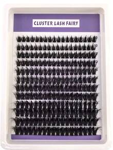 HBZGTLAD Lông mi nối 12 hàng 60D-300D 10-18mm kiểu Fairy Hair bồng bềnh và chùm mi gai, nối chùm đơn cong, DIY độ dài hỗn hợp, độ dày 0.07, cong D - D - Xem 10