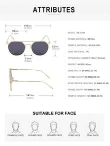 1 Pair New Vintage Double Bridge Aviator Fashion Glasses, Unisex Fashion - A - View 10