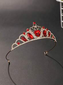 1pc Geometric Pattern Party Zinc Alloy Bridal Headpiece Princess Mini Headband, Matches Wedding Dress, Suitable As Birthday Gift, All Season Valentine's Day Accessory, Size S - Multicolor - View 4