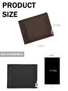 EIGIIS Slim Wallet For Men, Minimalist Wallet With Zipper, Bifold Mens Wallets With Credit Card Holder, PU Leather Men's Wallet With Money Clip - Multicolor - View 6