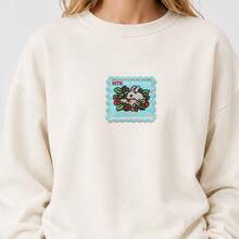 RHUAGYP 1pc "Bite The Hand That Oppresses You" Attitude Slogan Embroidered Patch, Pastoral Style Rebellious Rabbit Badge, Strawberry And Wave Border Personalized Fabric Patch, Suitable For Jacket, Backpack, Hat And Bag DIY Decoration - Multicolor - View 4