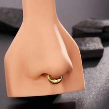 G23 16G Moon-Shaped Nose Ring/Adjustable Earring/Ear Lobe/Ear Cartilage/Ear Piercing/Nose Ring Jewelry/One Piece - Moon Nose Ring - View 4