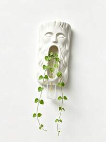 Wall-Mounted Vase, Hydroponic Test Tube Vase, Wall Decor Vase, No-Drill Installation, Traceless Adhesive Fixing, Rope Hanging, Multi-Way Flat-Bottom Test Tube Style Wall Vase - 1PC - View 3