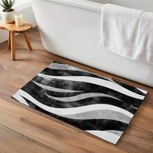 1pc Floral Print Felt Non Slip Doormat, Water Absorbent Floor Mat, Stain Resistant Washable Rug, Indoor Entrance Mat For Kitchen Hallway Bedroom Bathroom, Durable Anti-Slip Backing Home Decor Carpet, Easy Clean Multi-Purpose Entryway Floor Rug - A - View 2