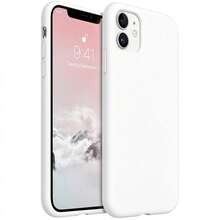 原裝矽膠保護殼，適用於 iPhone 13 14 15，[軍規級防震保護] 矽膠保護殼配備柔軟防刮微纖維內襯，適用於 iPhone 16 Pro Max 17 Pro Max 18 Pro Max XS Max XR 7 8 Plus SE2022 6s 6s Plus 12 Mini 11 - 純白 - 查看 10