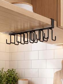 Under Cabinet Kitchen Hooks, No Drill Cup Mug Holder, Heavy Duty Hanging Rack For Kitchen Towel, Utensils, Cookware, Cabinet Organizer Hooks, Kitchen Storage Organizer, Cup Hanging Hook, Cookware Hook - Multicolor - View 10