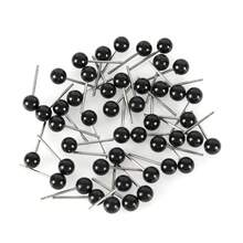 150pcs/Set Needle Black Bean Doll Eyes Diy Accessories In Multiple Sizes - Black - View 1