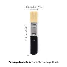 1PC/3PCS Collage Brush Set, 0.75/1.25/1.75 Inch Soft Nylon Bristle Flat Brushes For Collage Medium, Decoupage, Scrapbooking, Journaling, Mixed Media - Paint Brush - View 15