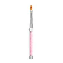1pc Nail Art Gradient Tie Dye Fan Brush Jagged Brush Lace Sweeping Brush Smudging Line Drawing Painting Nail Tool - Pink - View 4