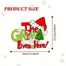 The Grinch 1件吊飾裝飾道具，適用於居家裝飾、門把掛飾、聖誕氛圍道具 - 彩色 - 查看 13