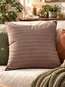 1pc Decorative Pillow Cover, Hidden Zipper Design, Suitable For Living Room, Dining Room And Bedroom Decor, Soft And Comfortable, Minimalist Style - Multicolor - View 1