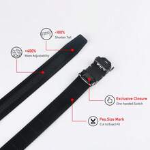 1pc Men' S Ratchet Buckle Belt, Smooth Belt Strap, Versatile For Office Wear, Meetings & Daily Commutes - DL38 41 DP42 43 - View 3