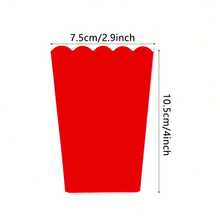 100/48/36/24/12/1pc White Popcorn Boxes, 2 X 4.5 X 3 Inch Mini Popcorn Boxes, Suitable For Movie Night Decor, Christmas/Halloween - Red - View 10