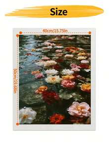 DIY Colorful Floating Flowers (Frameless Or Framed 8x12 / 16x20 Inches) Paint By Numbers Kit (Acrylic) Arts & Crafts For Adult Beginners, Relaxing Nature Home Wall Decor, And Creative Holiday Gifts - Sets - View 8