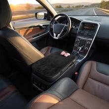 1pc 3D Bow Fashionable Personalized Thick Armrest Box Pad, All-Season Universal Center Console Armrest Cover, Women's Car Interior Accessory - A - View 6