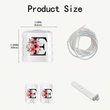 5入英文字母線材保護套，適用於 Apple 線材，字母波浪圖案設計，相容 18W/20W 快充充電器適配器，防刮保護套（字母圖案） - 彩色 - 查看 2