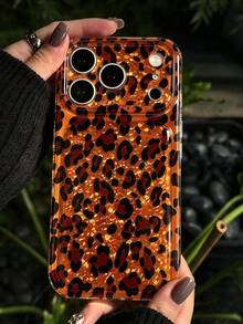 1pc New American Style Leopard Full Protective Phone Case, For Home & Travel Daily Use, Retro Holiday Gift Couple Phone Case, Compatible With IPhone11 12 13 14 15 16 17 18 Pro Max - Multicolor - View 2