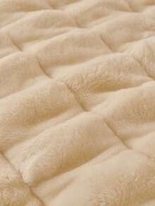 1pc Thick Faux Rabbit Fur Winter Warm Pet Sofa Cushion Cover, Non-Slip, Dirt-Resistant, Scratch-Resistant, Machine Washable, Warm And Comfortable, Suitable For Cats And Dogs, Pet-Friendly Home Decor Sofa Pad - Beige - View 4