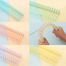 5/8/10pcs Detachable Spiral Binding Rings, Adjustable Loose-Leaf Rings, PVC Material, Compatible With A4, 30-Hole Loose-Leaf Binder, Suitable For Notebooks, Calendars, Loose-Leaf Notebooks, Journals, School Document Organization, Bright Colors, Back To School Stationery - Random - View 7