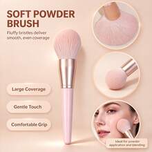 YZIMENG Ins Macaron Travel Makeup Brush Set, Portable Easy Storage Blush Brush Eyebrow Brush Set For Girls - Pink - View 7