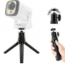 Stand For HY300/HY300 PRO/HY320 Projectors,Multi-Function Mini Projector Tripod MountCompatible With 1/4-Inch Threaded ProjectorsABS MaterialPortable, Compact 360° Rotating - View 4