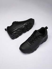 Sepatu Lari, Sepatu Lari Ringan Terbaru Musim Semi/Gugur, Sol Lembut Anti Selip, Jaring Bernapas, Peredam Guncangan, Sepatu Olahraga Kasual - Hitam - View 4