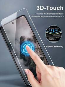 3Pcs Tempered Glass Screen Protector Compatible With Google Pixel Phone, Ultra HD Clear Screen Film, 9H Hardness, Case Friendly, Anti Scratch, Bubble Free, Oil-Resistant Oleophobic Coating, Anti-Fingerprint, Shockproof Explosion-Proof, High Touch Sensitivity, Easy Install, Shatter Resistant Phone Screen Protection Accessories - Clear - View 4