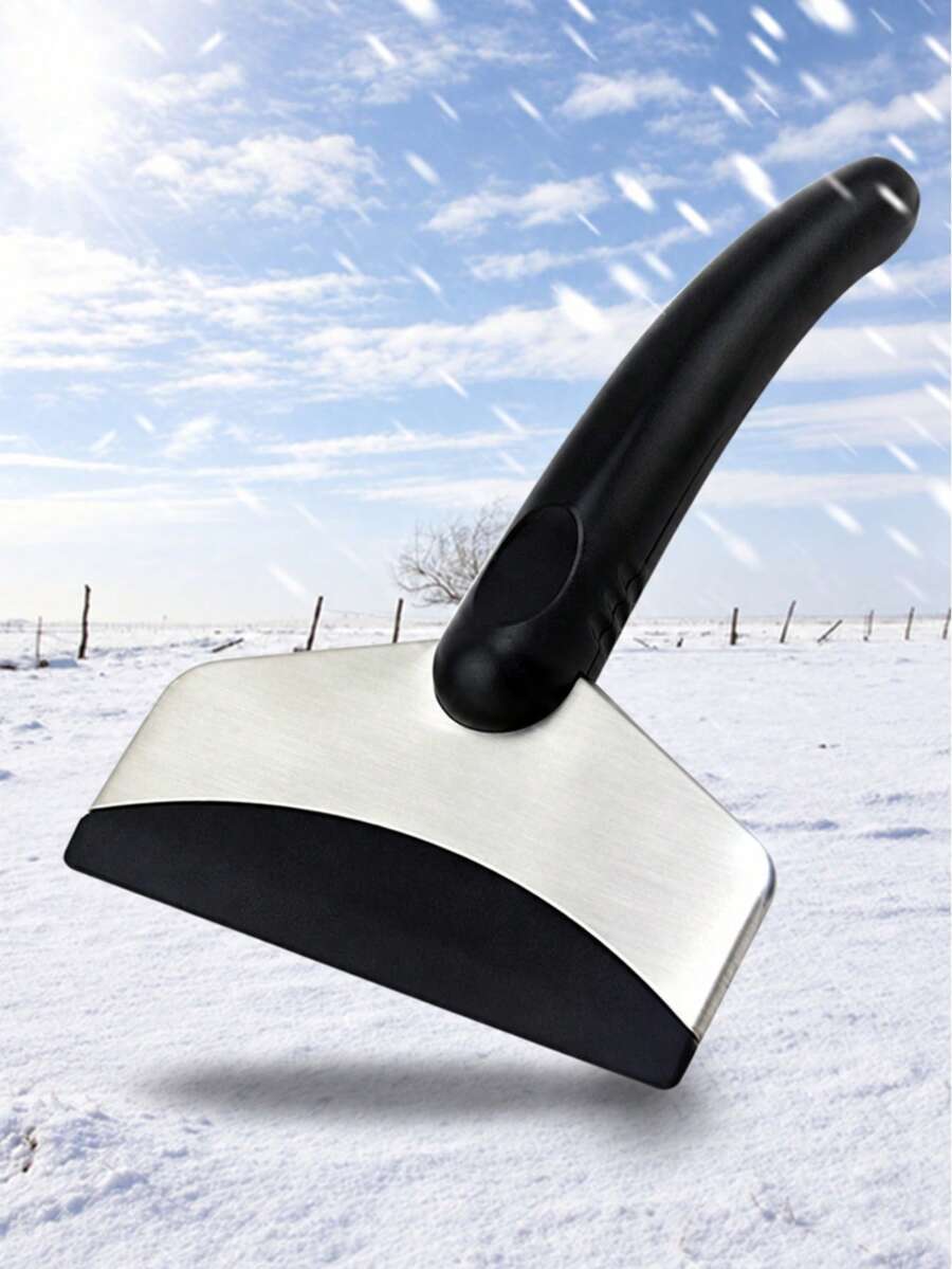 1件裝汽車除冰刮冰器，不鏽鋼雪鏟工具配黑色手柄，手持式冬季汽車車窗除霜刮冰器，適用於汽車、卡車、SUV，男女通用，聖誕節司機禮物 - A - 查看 1