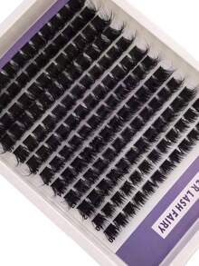 HBZGTLAD Lông mi nối 12 hàng 60D-300D 10-18mm kiểu Fairy Hair bồng bềnh và chùm mi gai, nối chùm đơn cong, DIY độ dài hỗn hợp, độ dày 0.07, cong D - D - Xem 4