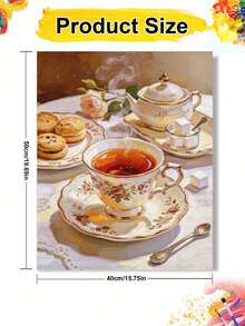 Adult & Beginner Digital Oil Painting Kit, Exquisite Afternoon Tea, Easy Acrylic Painting Supplies (Includes Brushes & Paints), Suitable For Home Decor, Ideal Gift For Holiday. - Sets - View 10