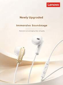 Lenovo EY136 Semi-In-Ear Wired Earphones, HiFi High Sound Quality, For Gaming, Online Classes, Music, And Calls, Plug And Play, ENC Call Noise Reduction - View 5