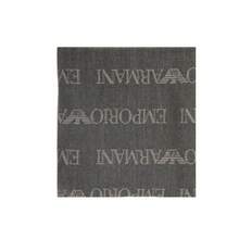 Emporio Armani Unisex Tassel Scarf With Allover Logo Print EM004238 AF21541 F6138 - Brown EM004238 AF21541 F6138 - View 6