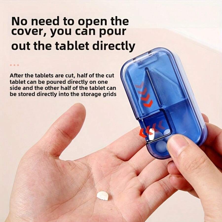 Pill Cutter Transparent Plastic Pill Splitter Pill Divider Pill Separator - Multi-color - View 1