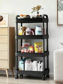 Multifunctional Rolling Storage Cart - Universal Storage Solution For Kitchen, Living Room And Bedroom - Can Store Stationery, Snacks, Small Items And More - Durable Plastic Material, Multi-Purpose Trolley, Vertical Storage Rack - Multicolor - View 8