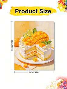Adult & Beginner Digital Oil Painting Kit, Mango Cake, Easy Acrylic Painting Supplies (Includes Brushes & Paints), Suitable For Home Decor, Ideal Gift For Holiday. - Sets - View 8