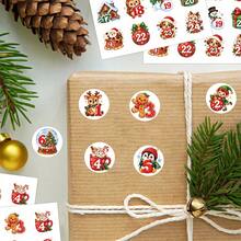 96pcs/4sheets Christmas Countdown Number Stickers - Christmas Advent Calendar Stickers, 1-24 Number Christmas Countdown Labels Stickers For Gift Wrapping, Scrapbook, Envelope Seals & Party Decoration - Multicolor - View 4