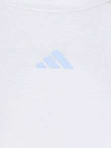 Adidas Women's COOLSENSE TEE W Short Sleeve Knit Collarless T-Shirt TIA6099 - Blue and White - View 4