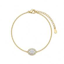 Multi-Style Women's Copper Plated Gold Zirconia Inlaid Bracelet, Simple Adjustable Chain, Versatile Commuter Accessory - Gold - View 9