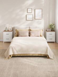 Rustic White and Honey Brown